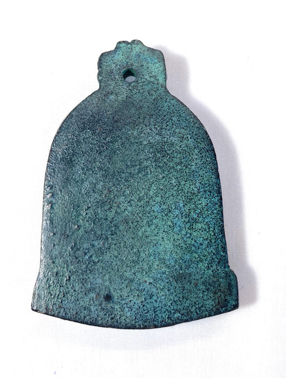 Japanese iron cast paperweight - temple bell