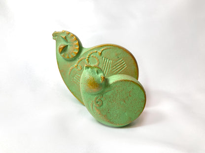 Vintage zodiac sign iron cast statuette - set of 2 sheep