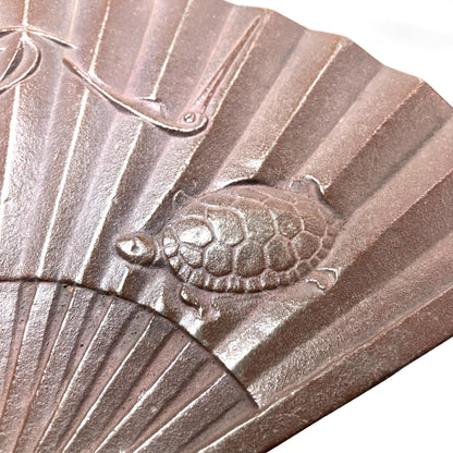 Japanese cast iron coaster / teapot holder / nabeoki - hand fan