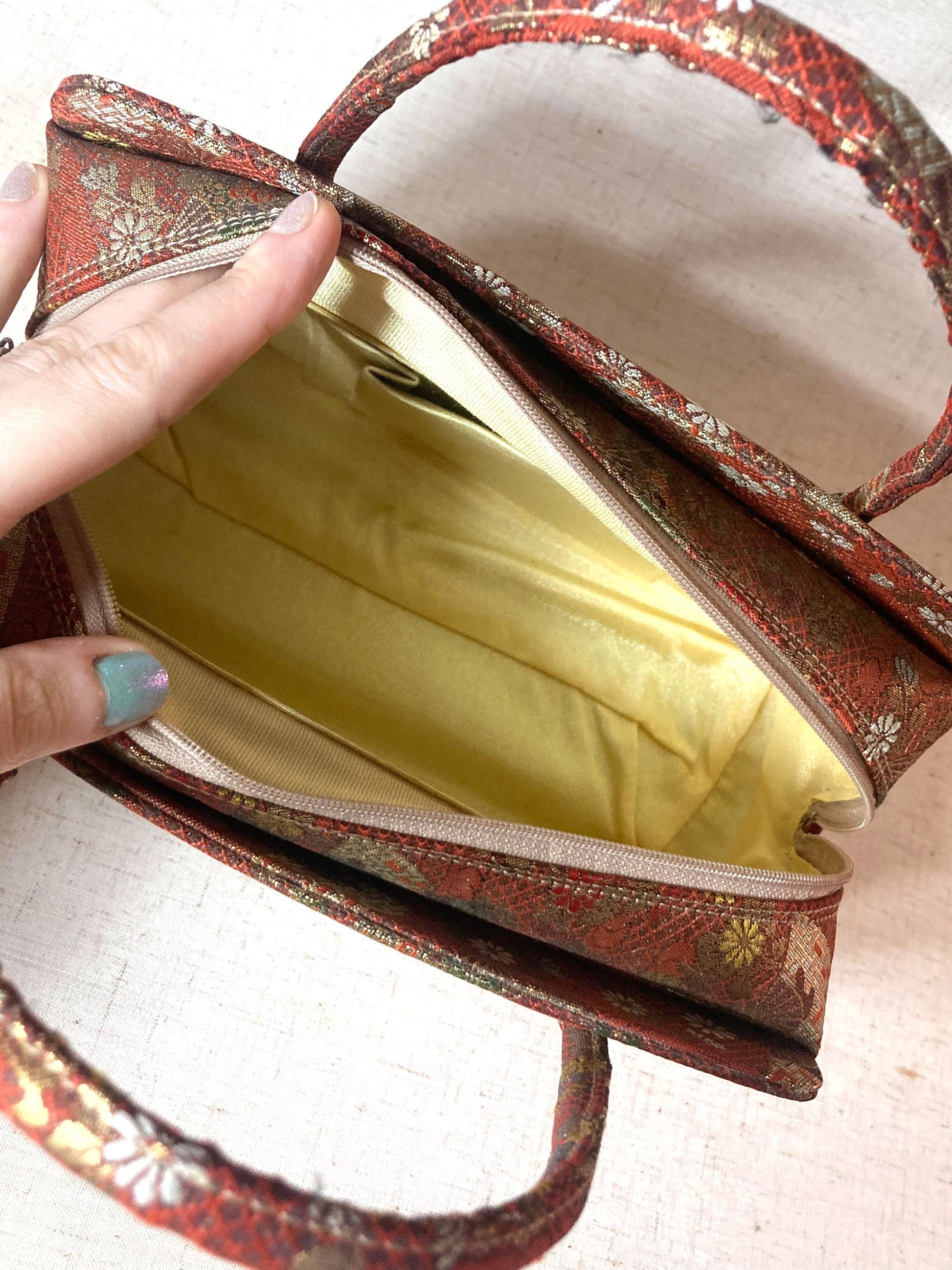 Vintage kimono handbag -