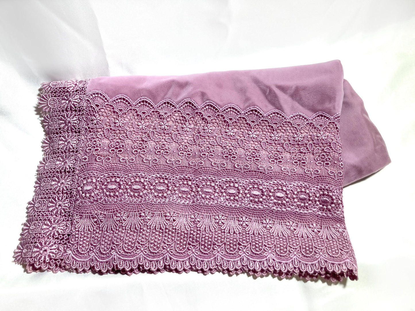 Velvet kimono shawl - powder pink