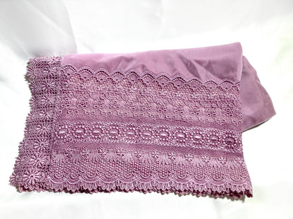 Velvet kimono shawl - powder pink