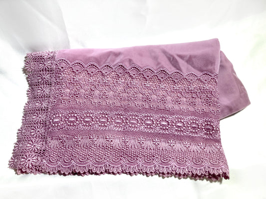 Velvet kimono shawl - powder pink