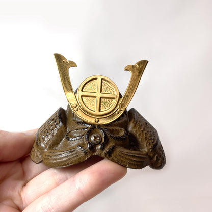 Cast iron paperweight - Japanese helmet kabuto (different types available -series 2)