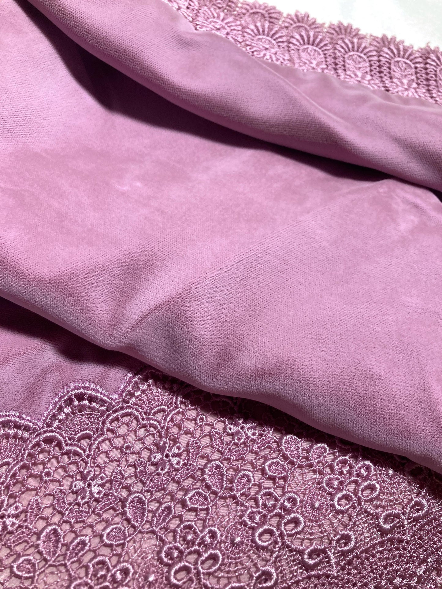 Velvet kimono shawl - powder pink