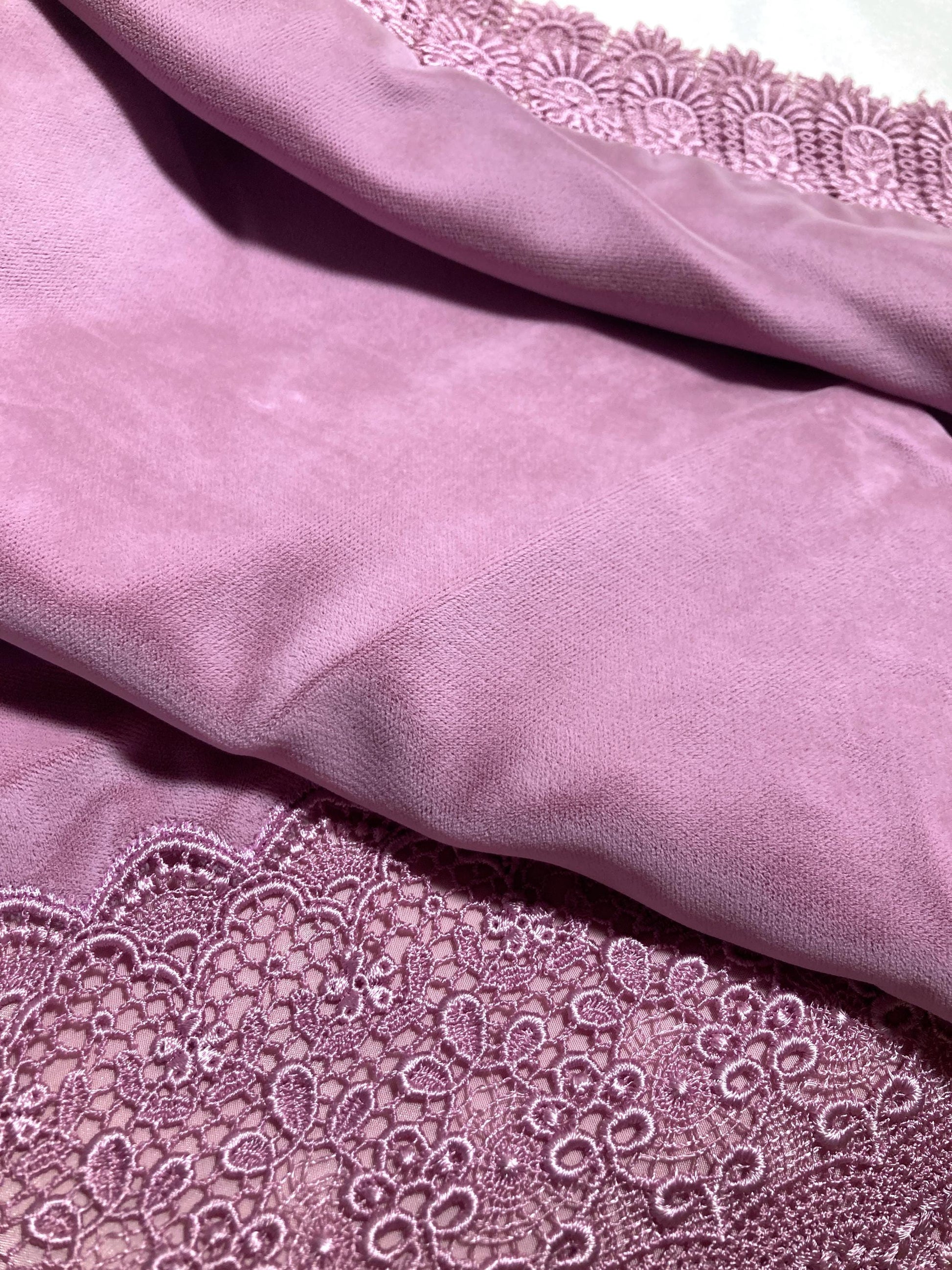 Velvet kimono shawl - powder pink