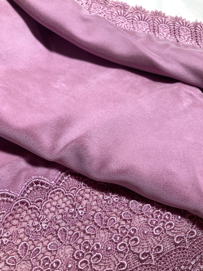 Velvet kimono shawl - powder pink