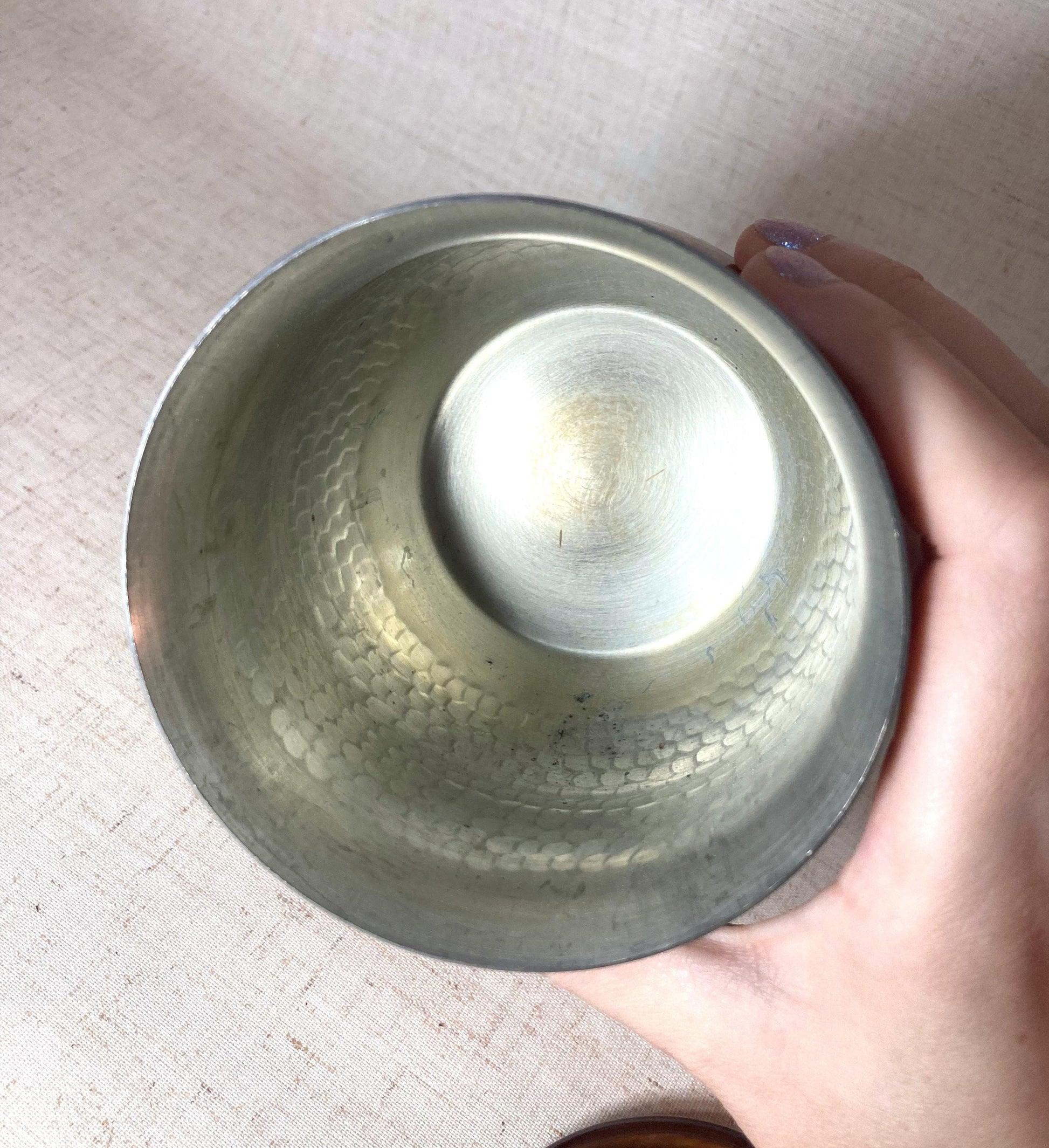 Simple metal koboshi (kensui) - tea ceremony waste water container