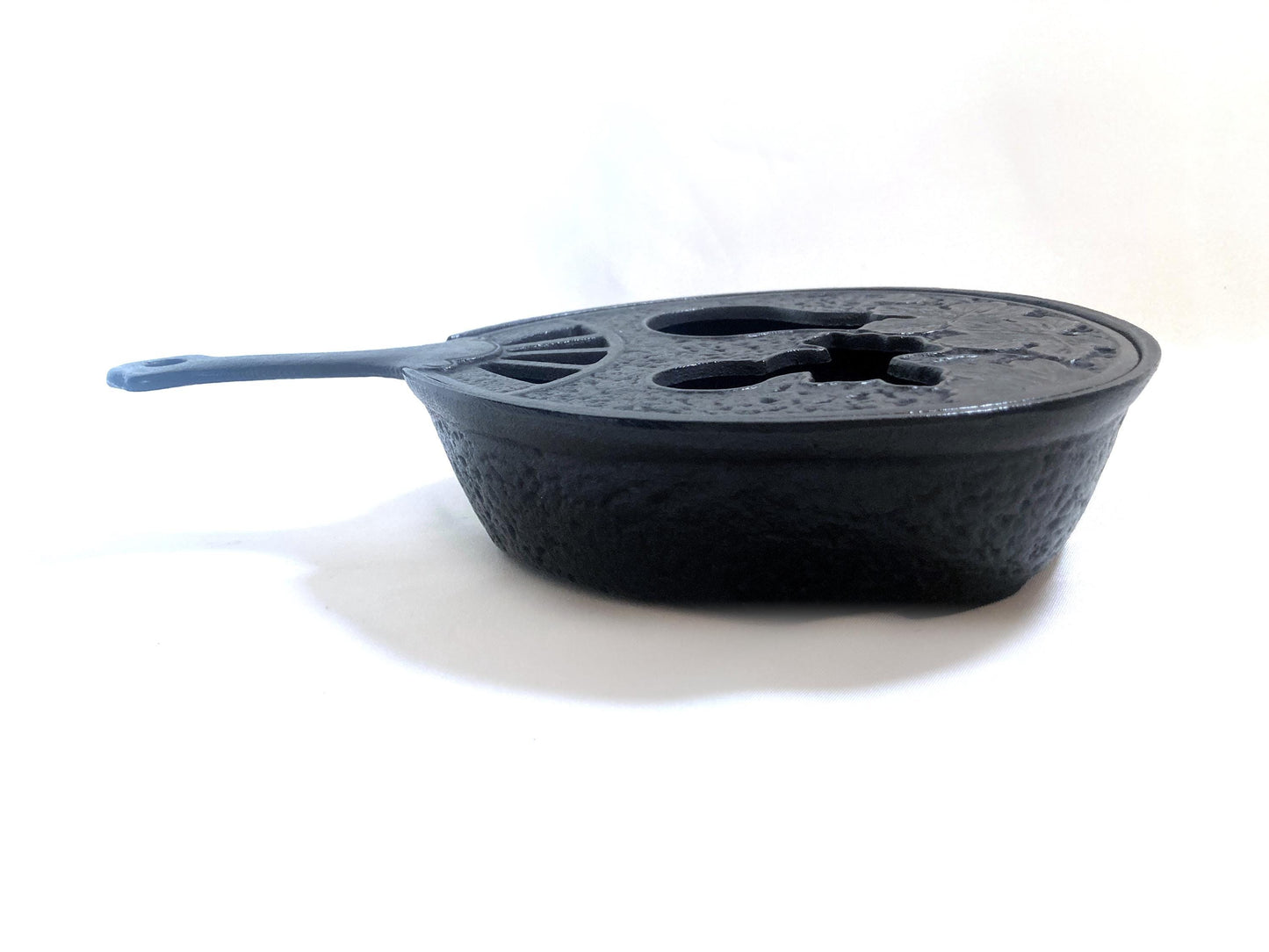 Iron cast Japanese incense burner - uchiwa handfan