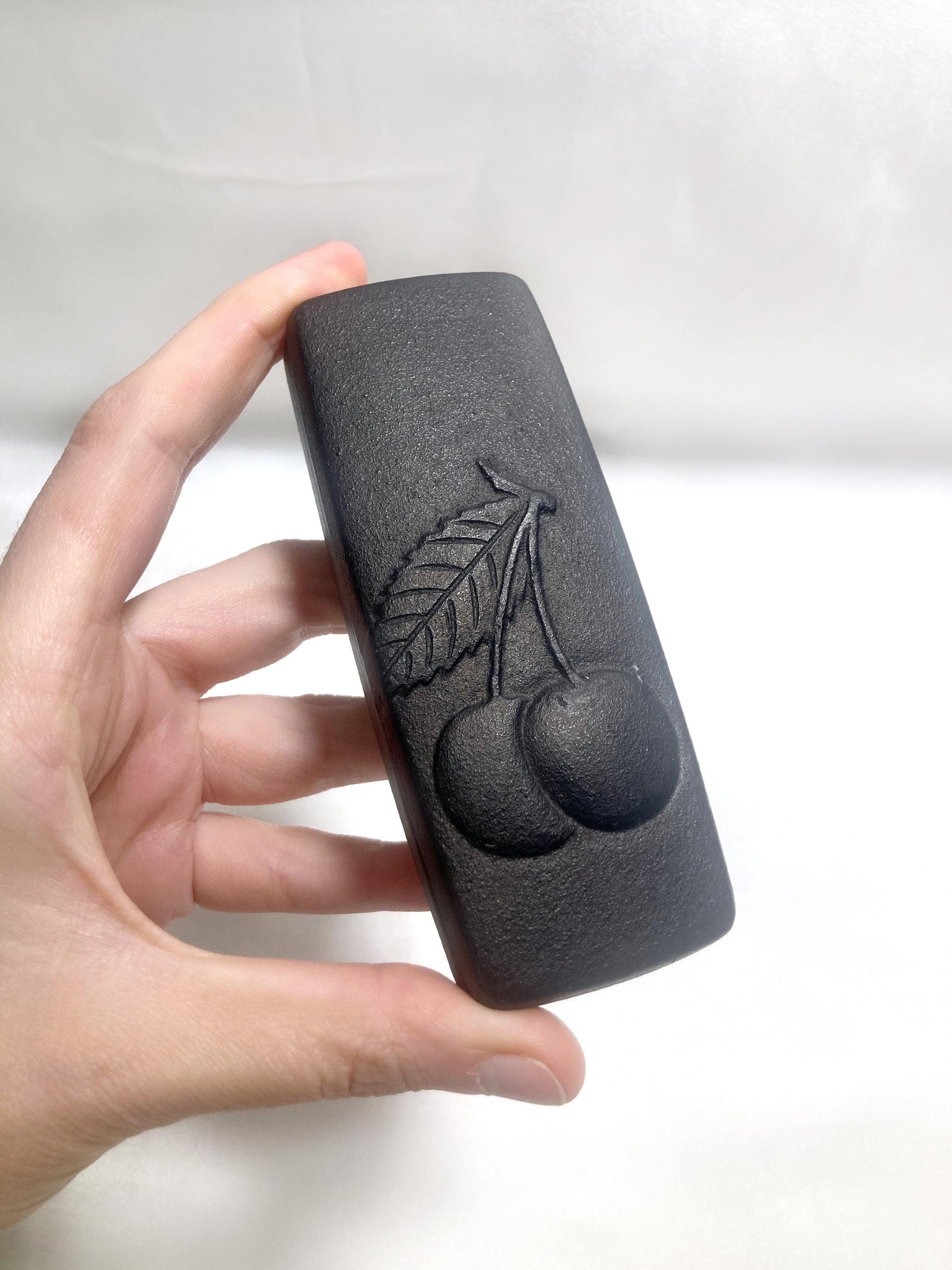 Small Japanese cast iron box - cherry fruit