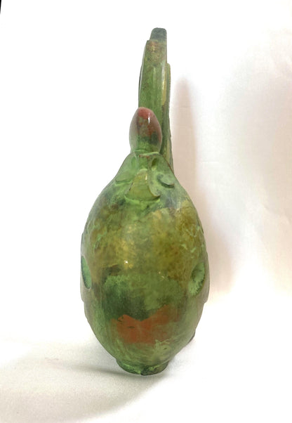 Vintage zodiac sign iron cast statuette - rooster