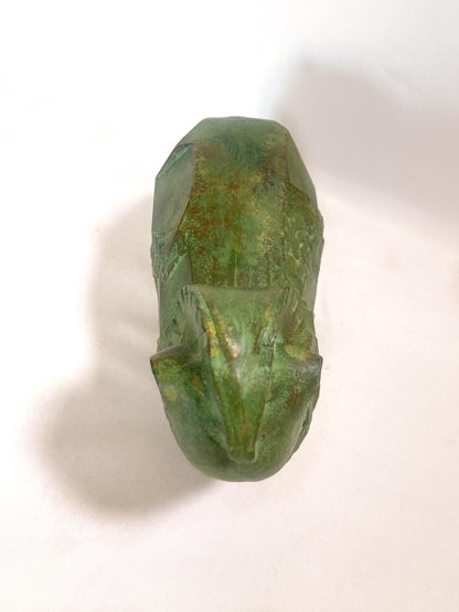 Vintage zodiac sign iron cast statuette - ram