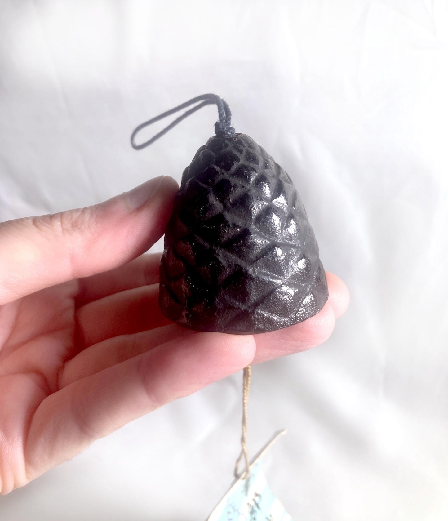 Cast iron wind chime (fuurin) - moon lantern and a monkey (small size)