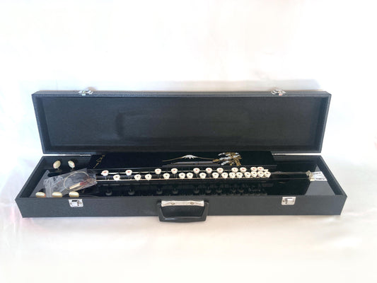 Traditional Japanese instrument taishōgoto (大正琴) with soft case - 5 string harp with an image of Mt.Fuji