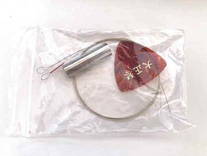 Traditional Japanese instrument taishōgoto (大正琴) with soft case - 5 string harp with an image of Mt.Fuji