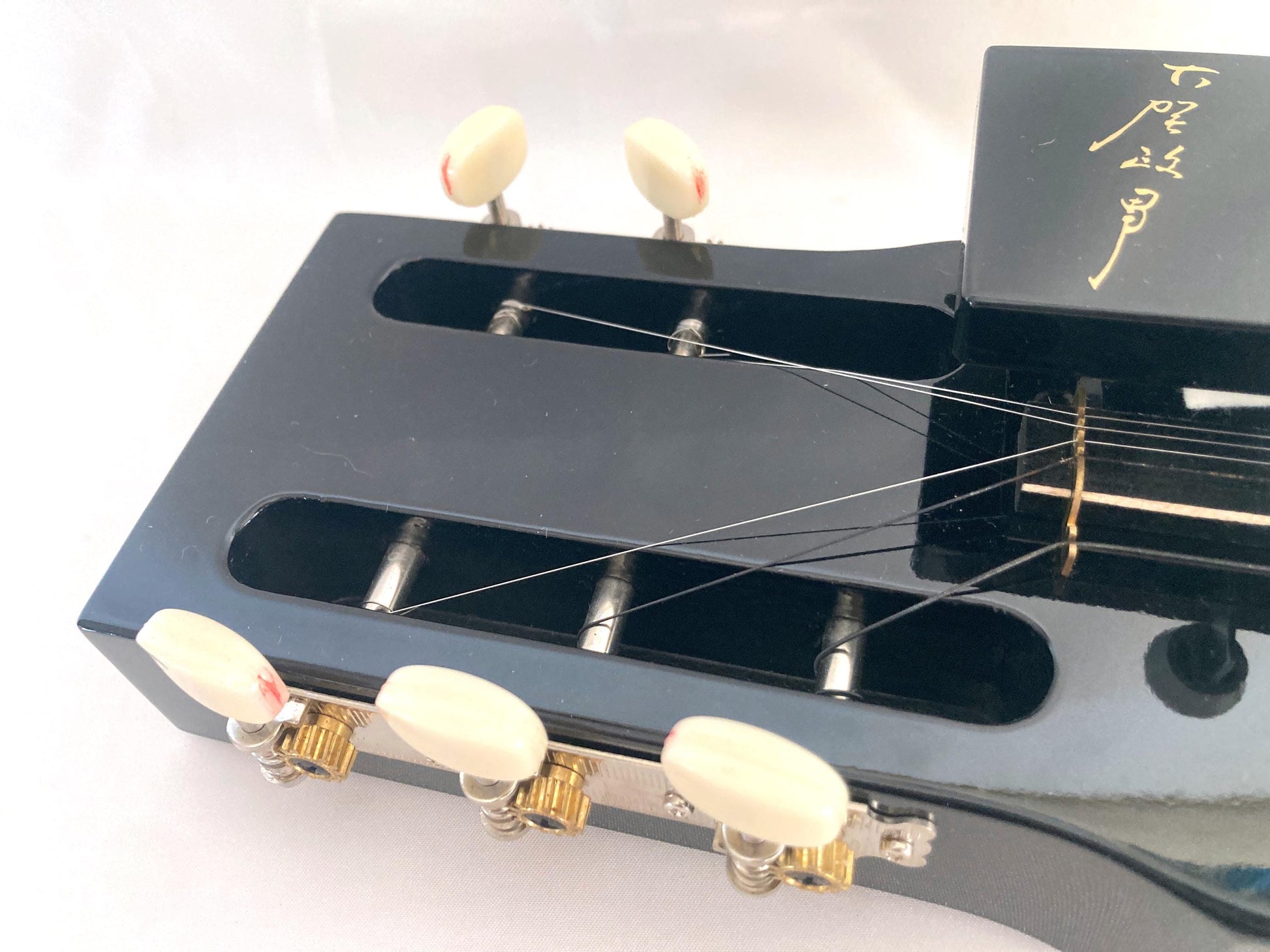 Traditional Japanese instrument taishōgoto (大正琴) with soft case - 5 string harp with an image of Mt.Fuji