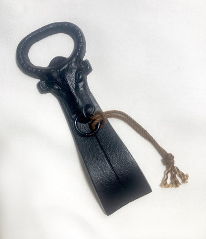 Japanese cast iron bottle opener - bull head