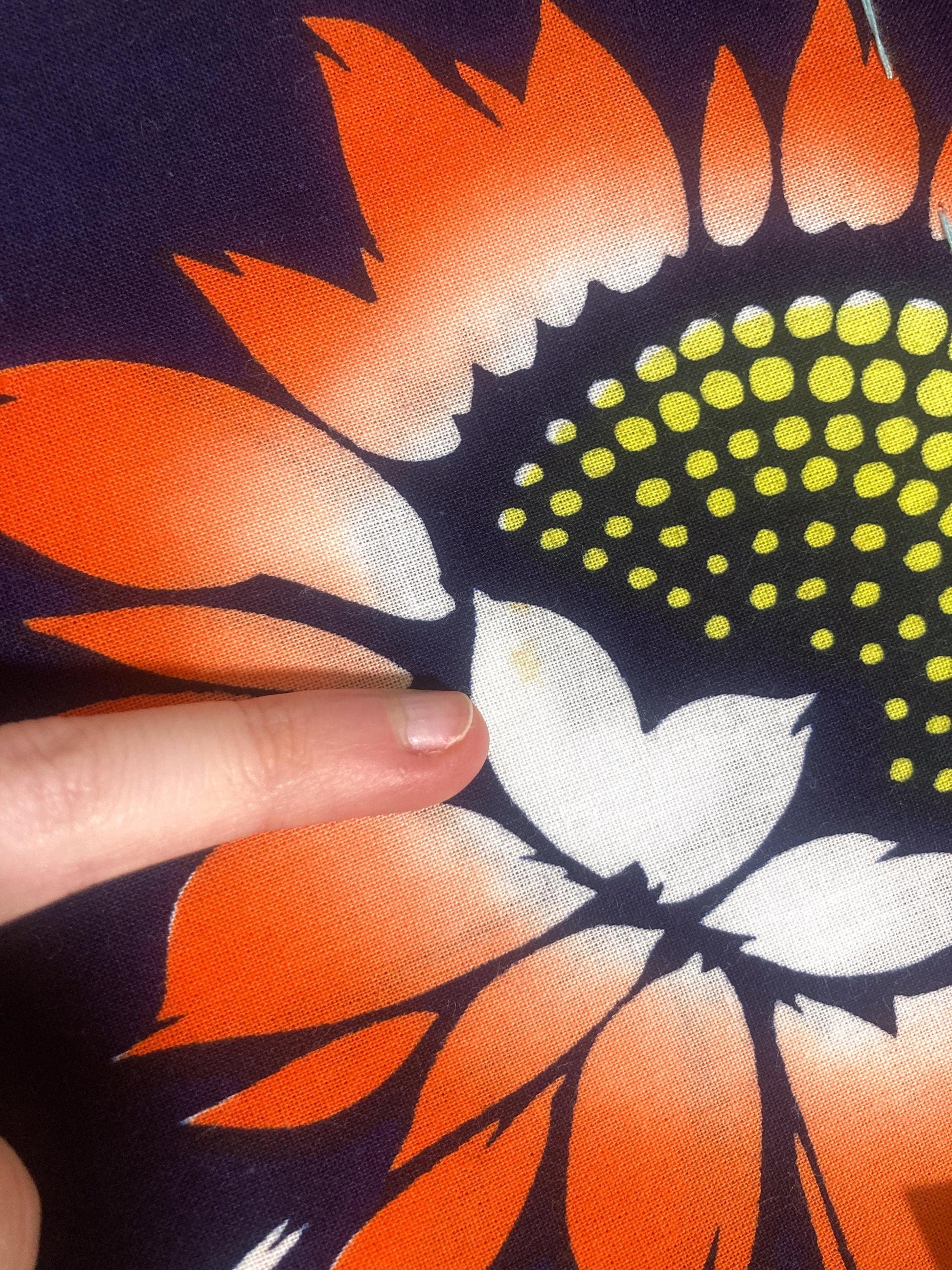 Vintage tanmono - yukata fabric bolt - sunflowers