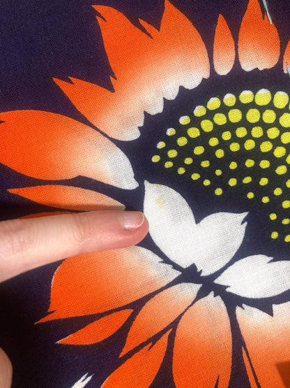 Vintage tanmono - yukata fabric bolt - sunflowers