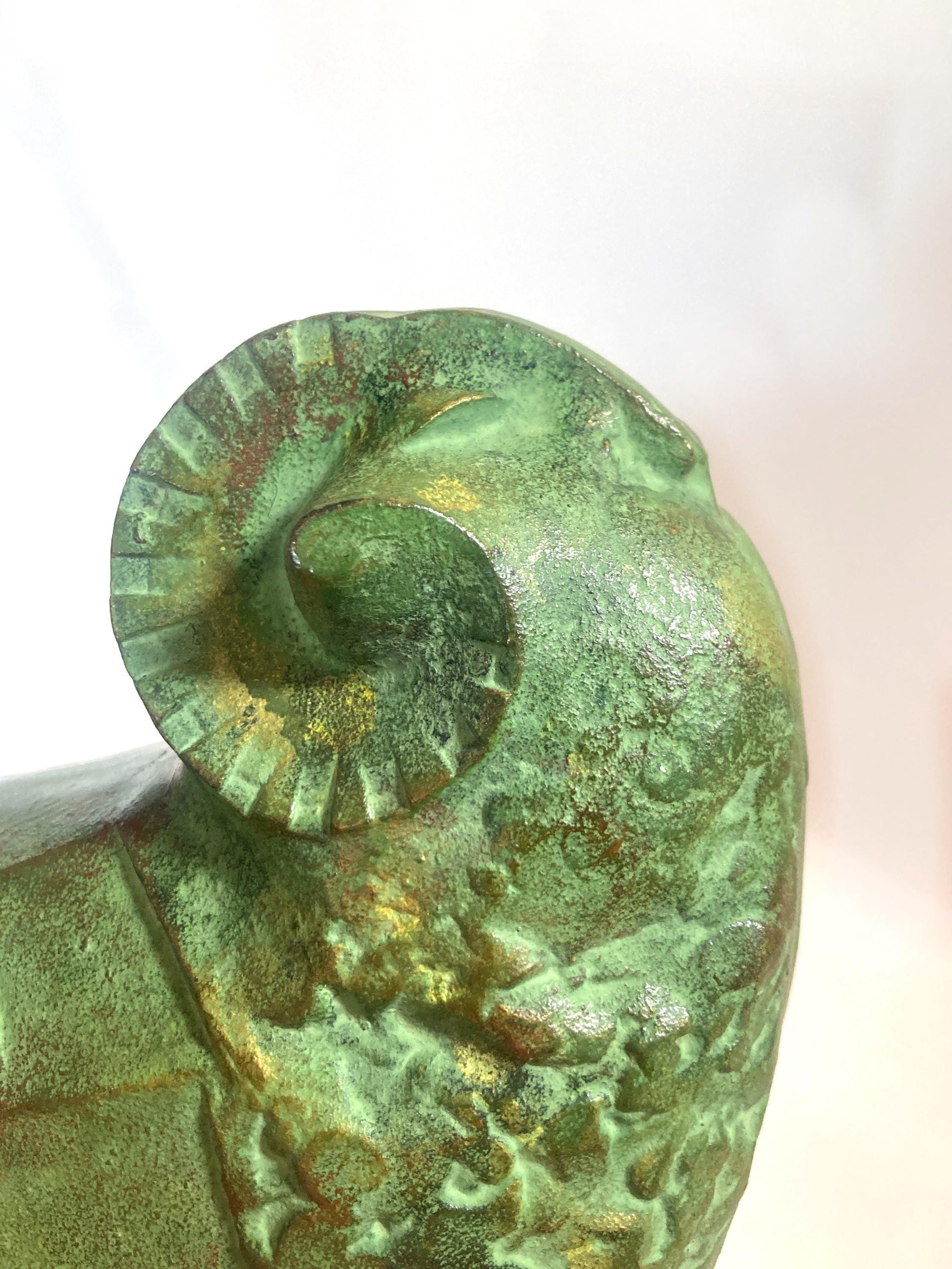 Vintage zodiac sign iron cast statuette - ram