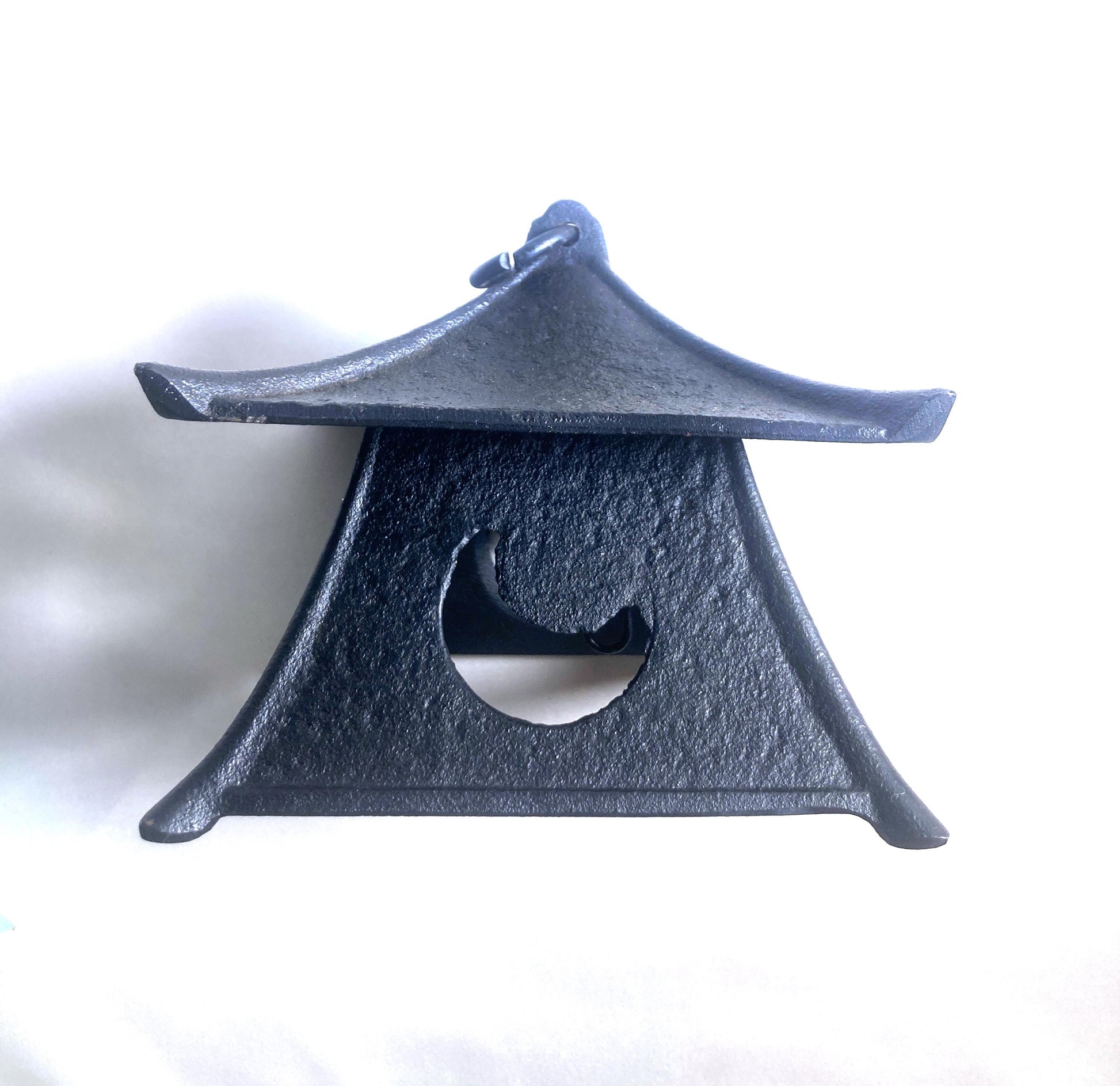 Cast iron wind chime (fuurin) - moon lantern and a monkey (small size)