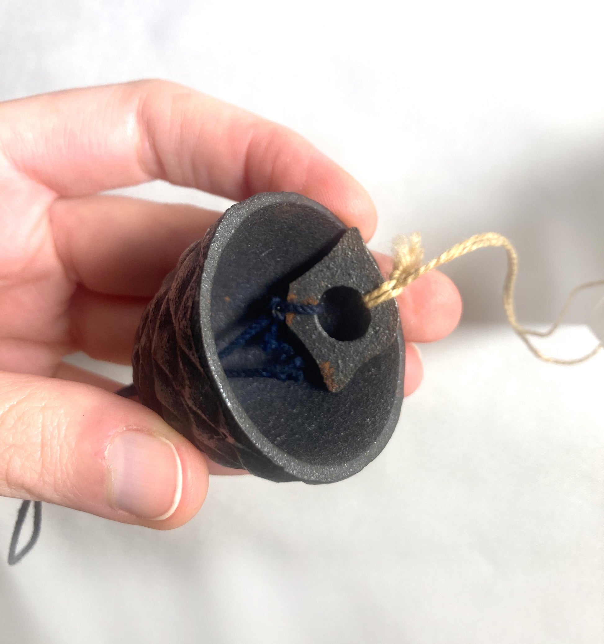 Cast iron wind chime (fuurin) - moon lantern and a monkey (small size)