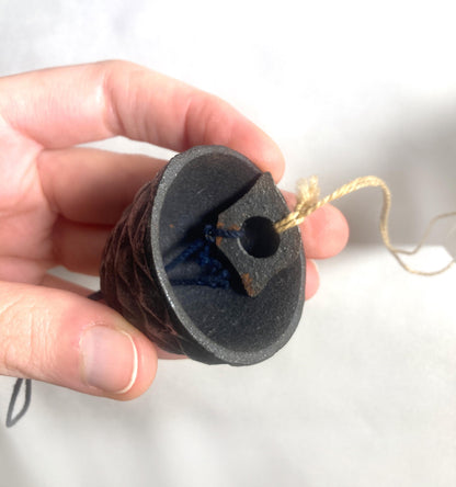 Cast iron wind chime (fuurin) - moon lantern and a monkey (small size)