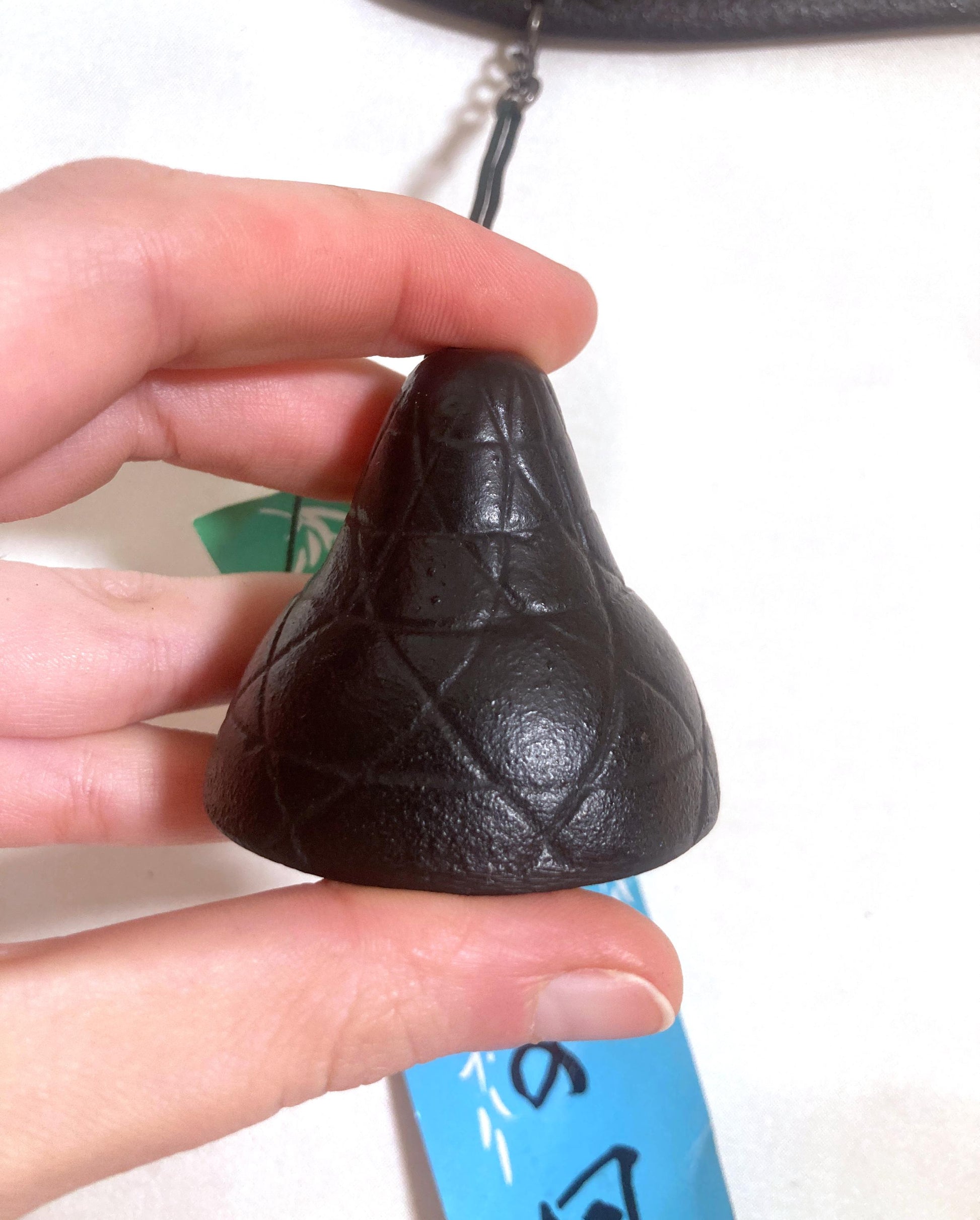 Cast iron wind chime (fuurin) - two fish on a hook