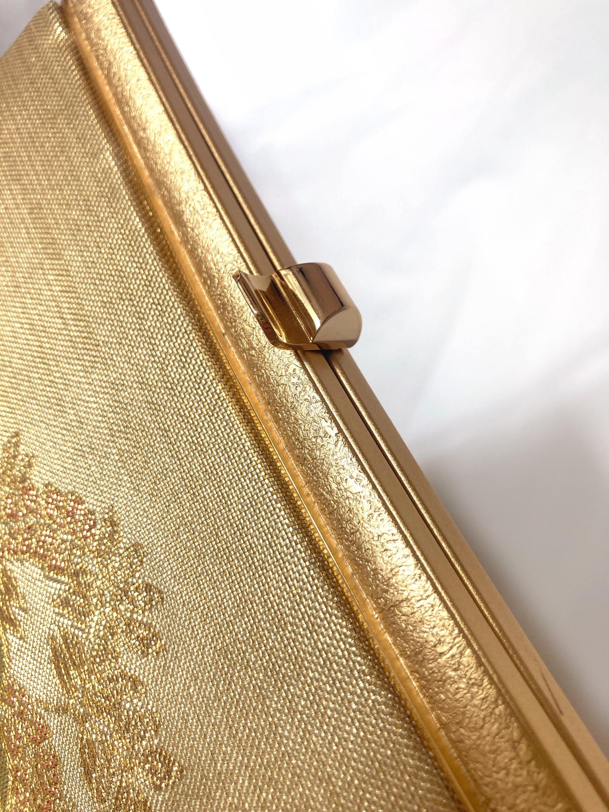 Vintage kimono handbag - metallic golden by "Kinwashi" brand