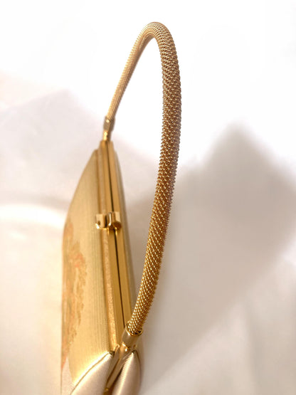 Vintage kimono handbag - metallic golden by "Kinwashi" brand