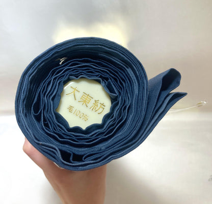 Vintage tanmono - wool muslin fabric bolt - kabuki pattern