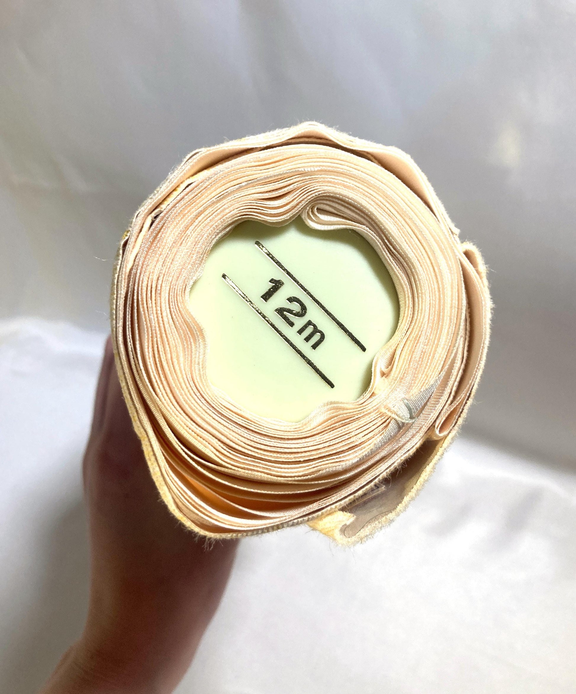 Vintage tanmono - silk kimono fabric bolt - thin pale pink silk satin (B grade)