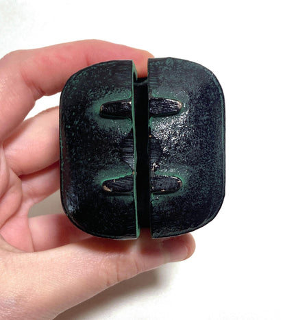 Japanese iron cast bell with a red tassel "ekirei"