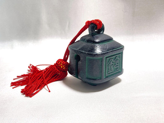 Japanese iron cast bell with a red tassel "ekirei"