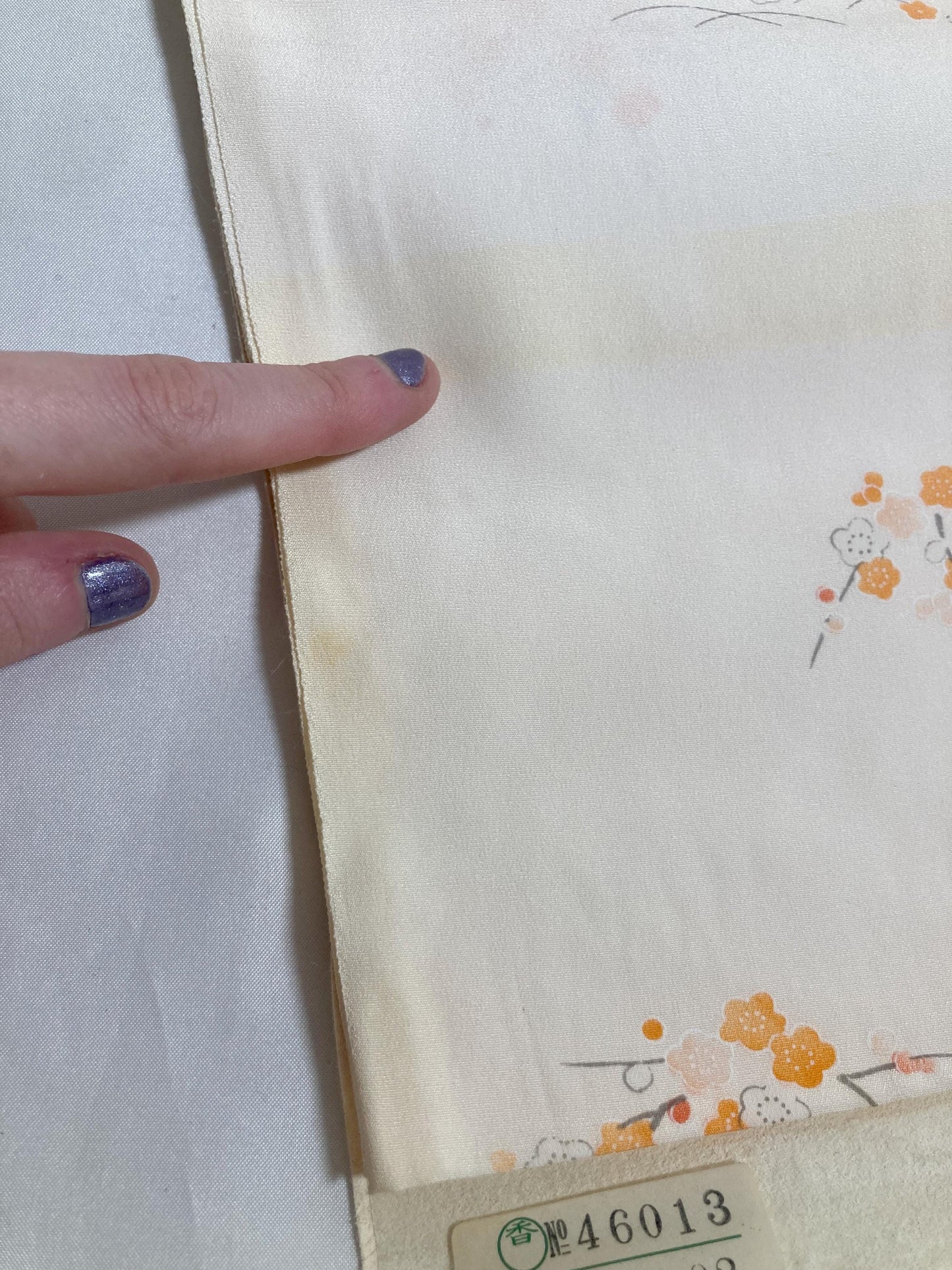 Vintage tanmono - silk kimono fabric bolt - thin pale pink silk satin (B grade)