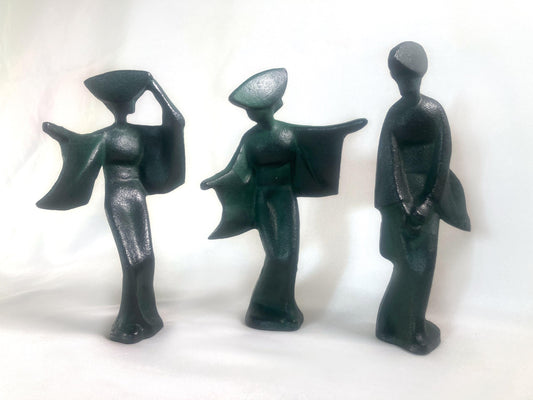 Japanese metal cast figurine - Awa-odori dancer (different available)