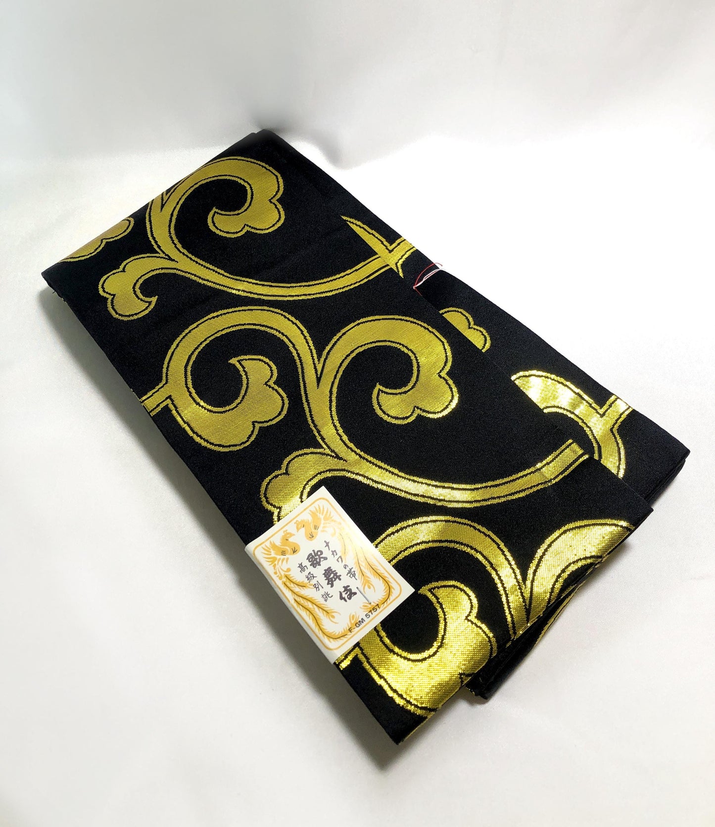 Black and gold hanhaba obi - obi for dancing - new, unused
