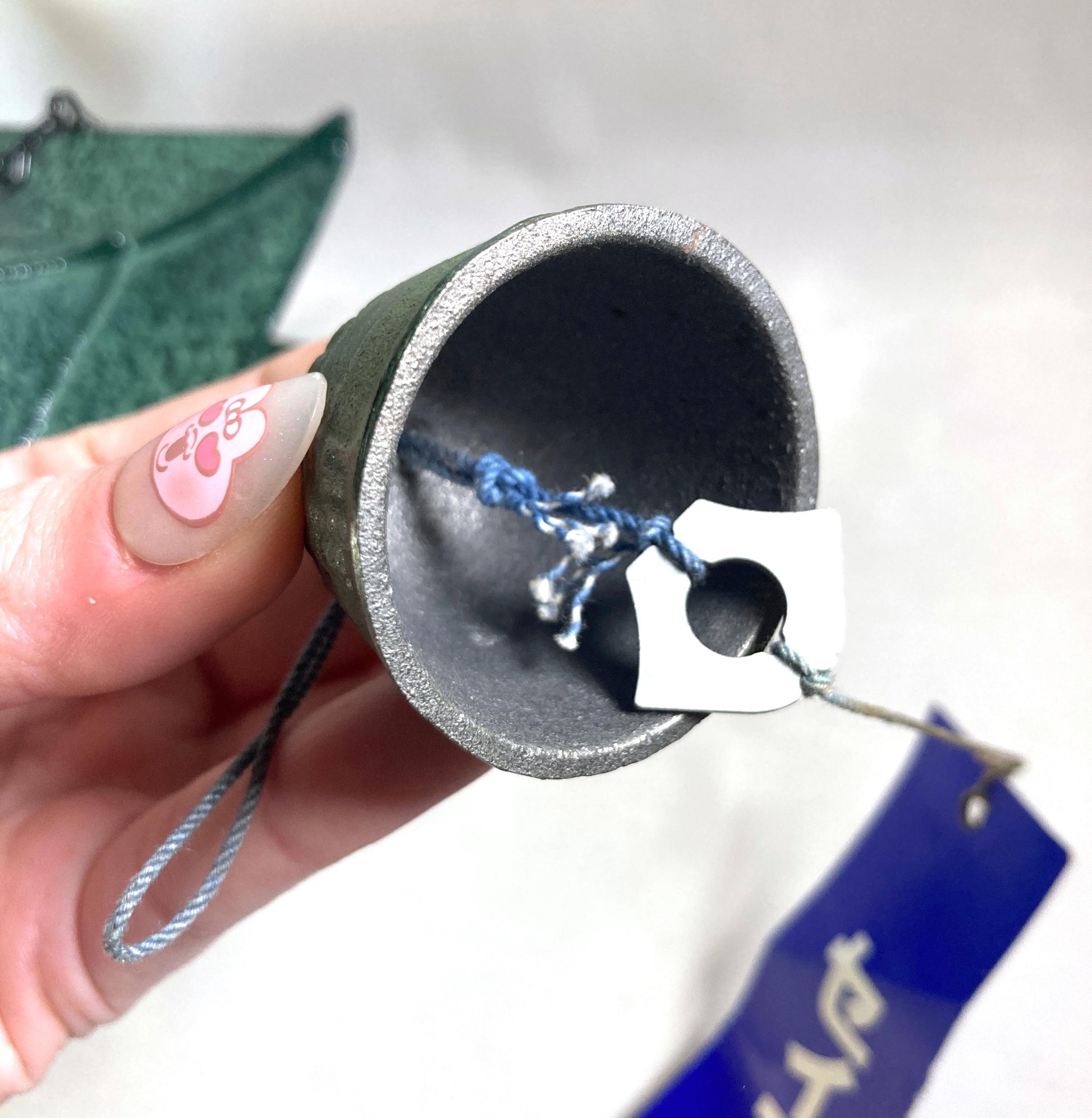 Cast iron wind chime (fuurin) - big size Japanese floral pavilion