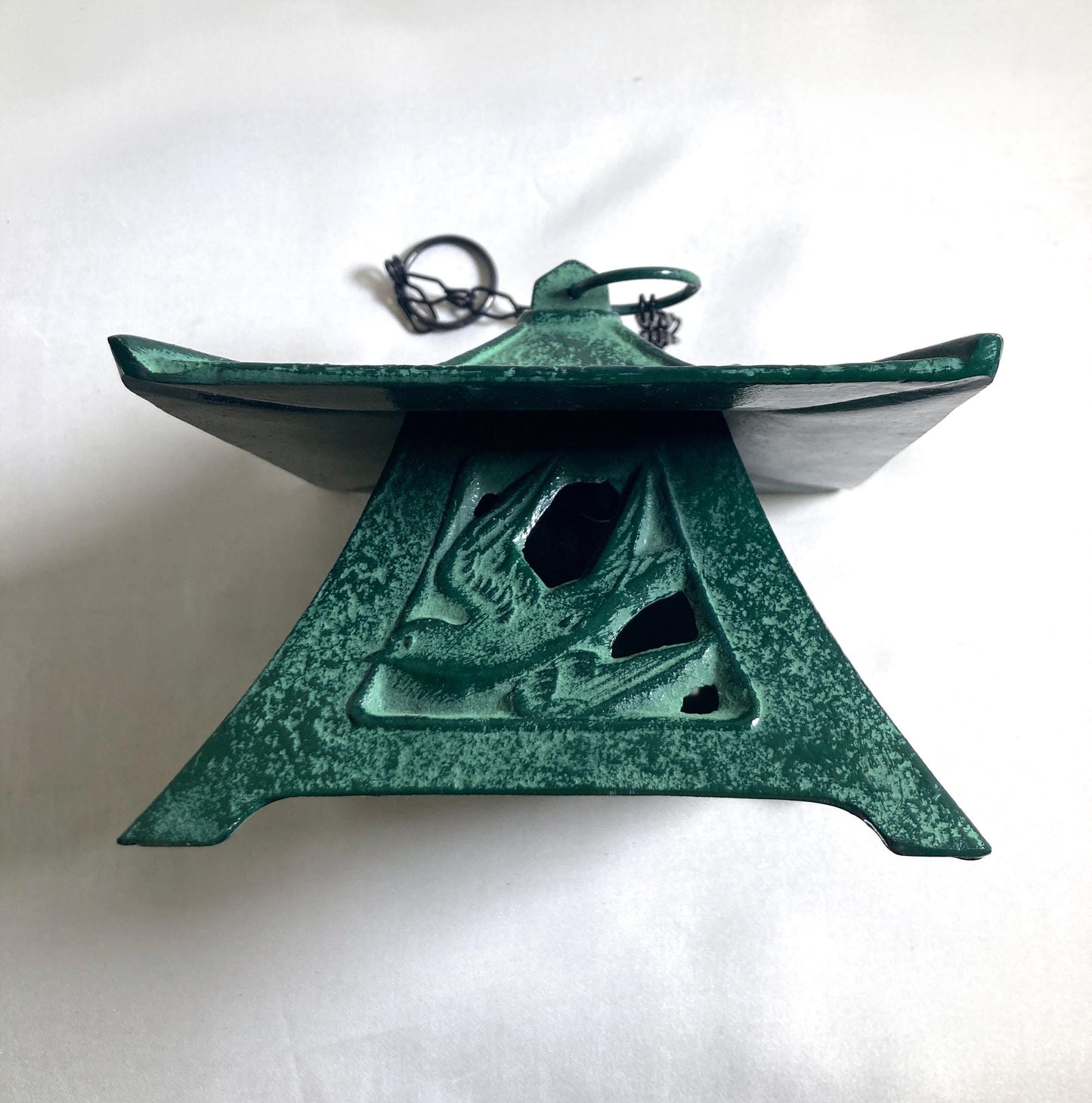 Cast iron wind chime (fuurin) - big size Japanese floral pavilion