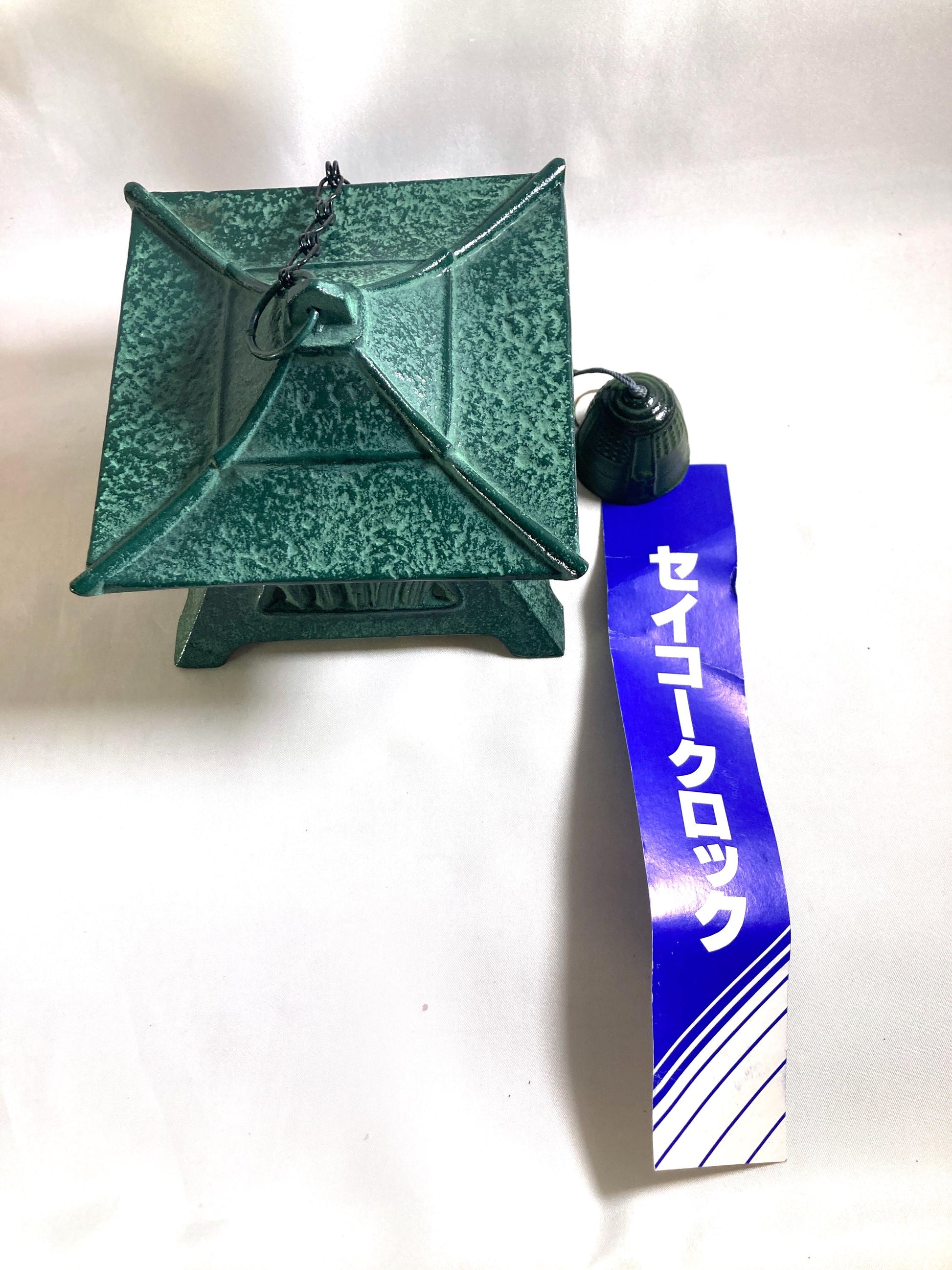 Cast iron wind chime (fuurin) - big size Japanese floral pavilion