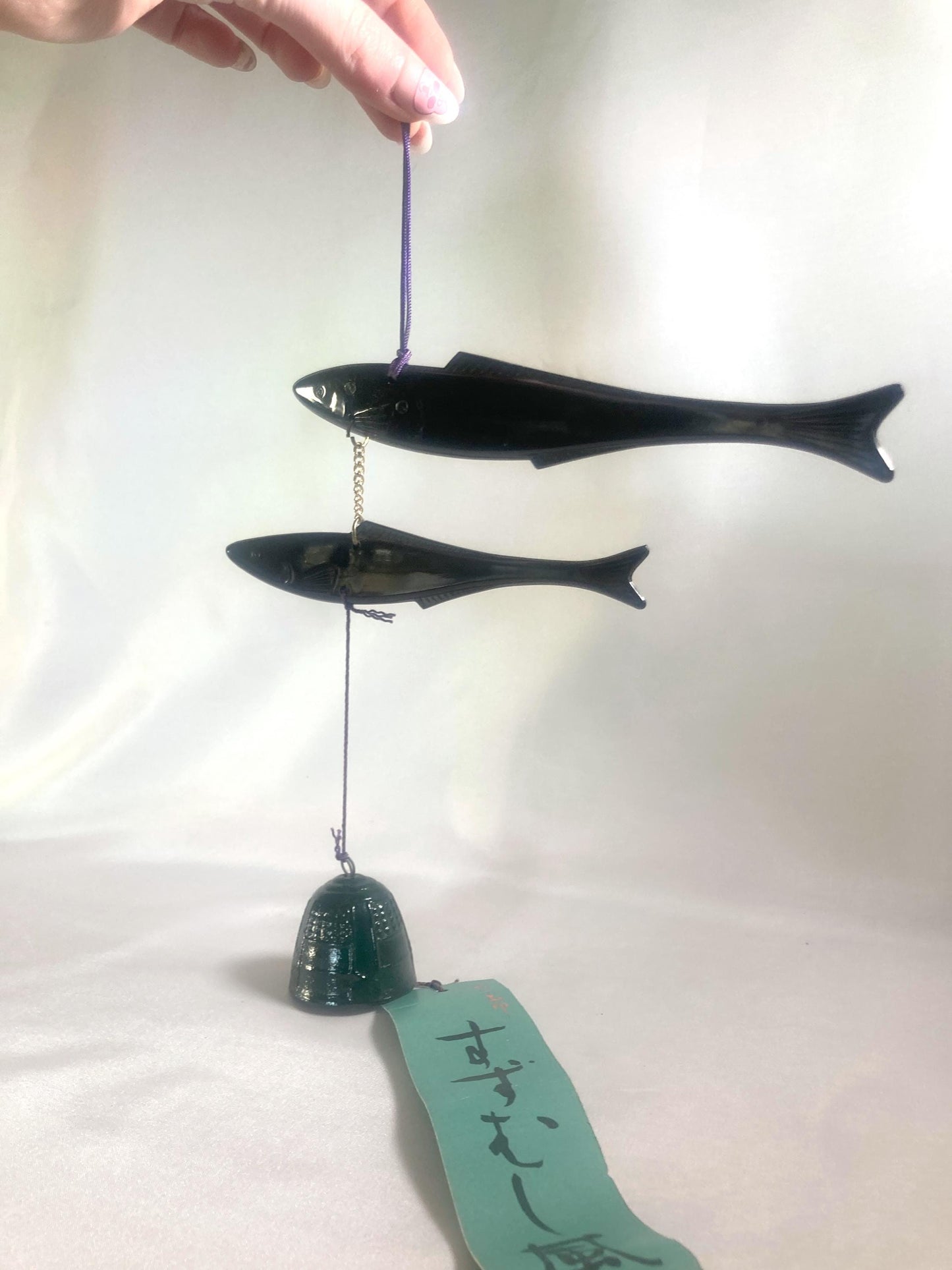 Cast-iron Wind Chime – two fish on a hook