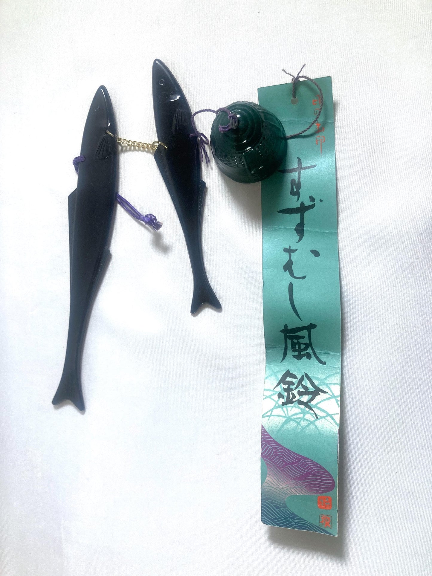 Cast-iron Wind Chime – two fish on a hook