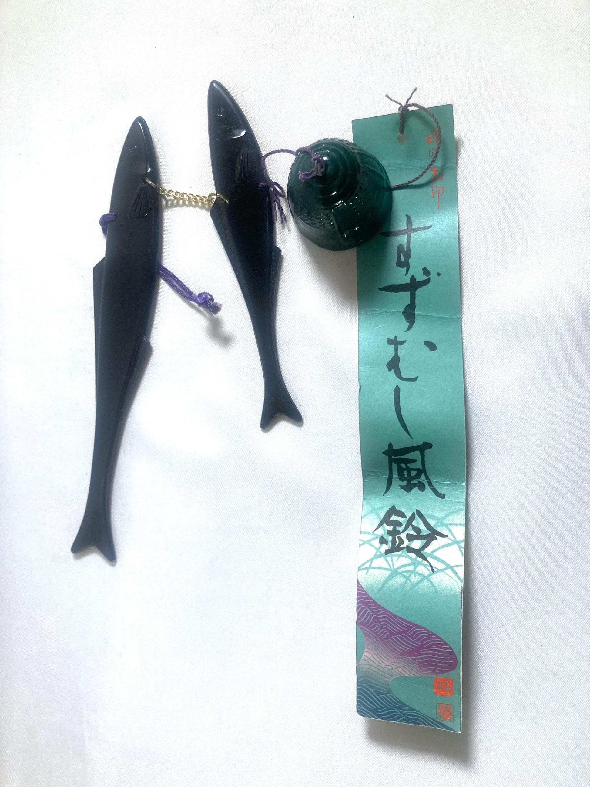 Cast-iron Wind Chime – two fish on a hook