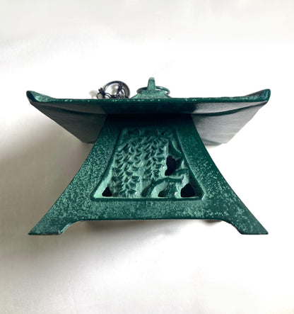 Cast iron wind chime (fuurin) - big size Japanese floral pavilion