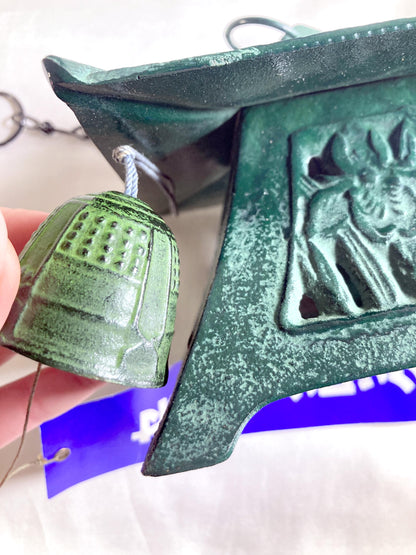 Cast iron wind chime (fuurin) - big size Japanese floral pavilion