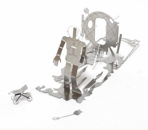 MIKRO MAN 02 MARS – intricate metal fold-up model