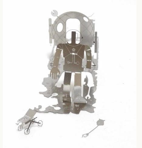 MIKRO MAN 02 MARS – intricate metal fold-up model
