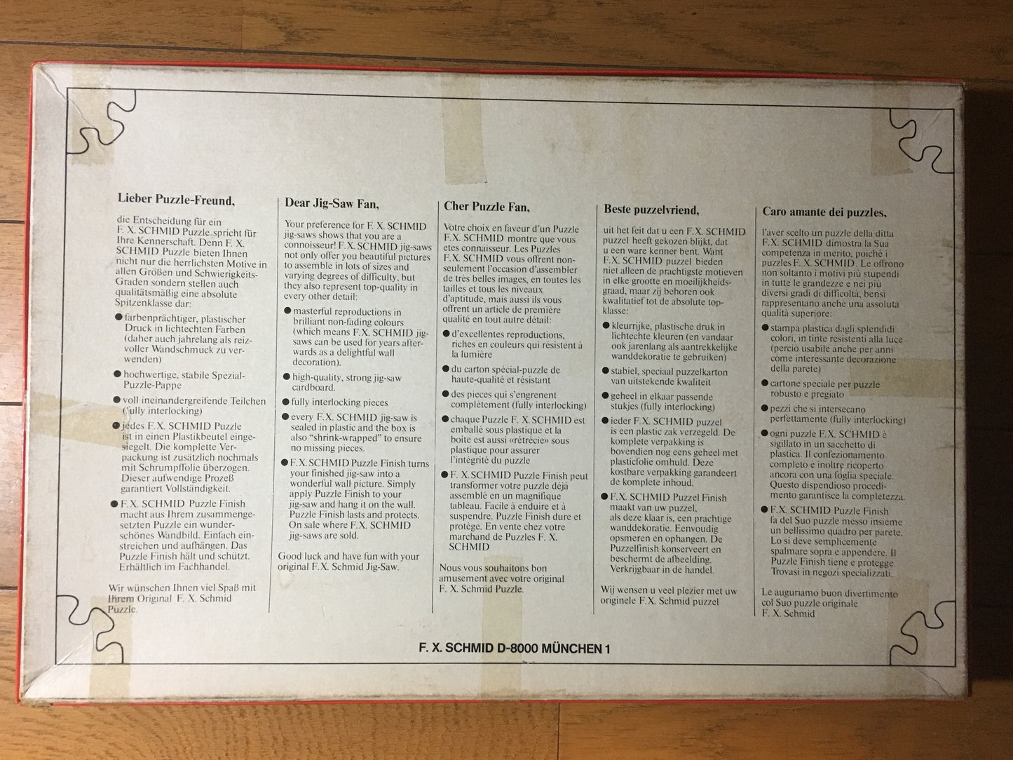 Evening on the Rhine - vintage jigsaw puzzle