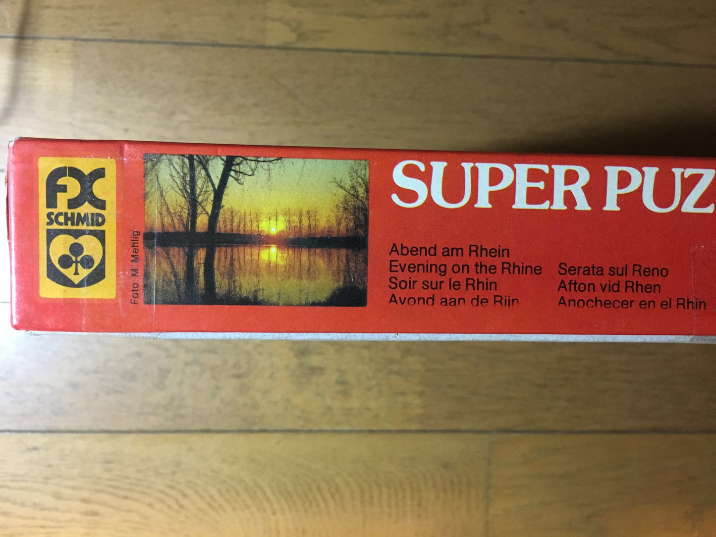 Evening on the Rhine - vintage jigsaw puzzle