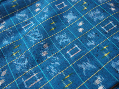 Men's Kimono — chequered blue